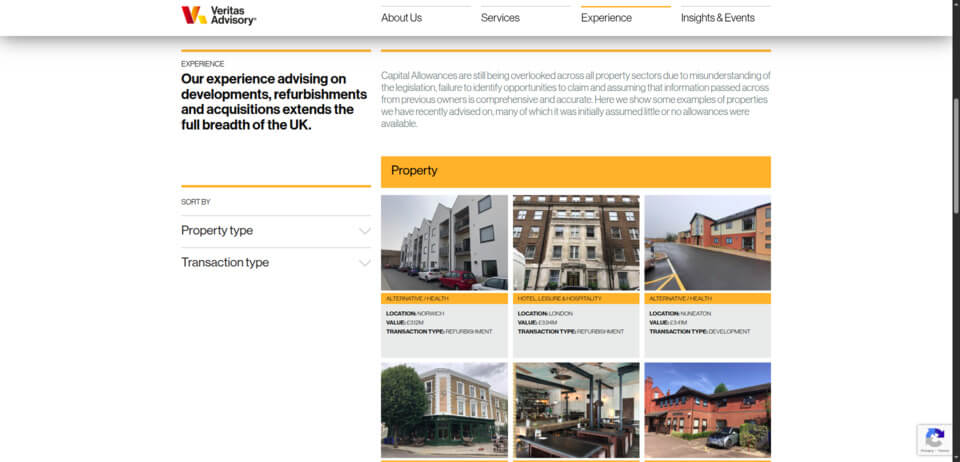 veritasadvisory consulting website preview